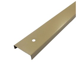 Requadro vertical Rollfor liso com furo bege 0,5mm x 35mm x 2,11m
