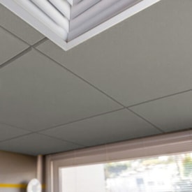 Revestimento acústico Ecophon Illtec Plano grafite 625 x 625 x 35 mm 2