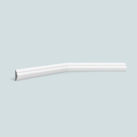 Rodameio e boiserie EspaçoFloor branco 30 x 15 x 2200 mm