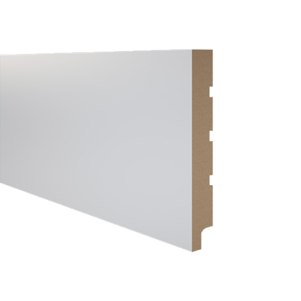 Rodapé de mdf Durafloor Essencial E-05 Branco Polar 20cm x 18mm x 2,1m