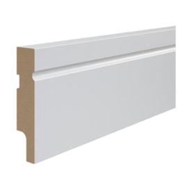 Rodapé de MDF frisado Durafloor Easy branco polar 120 x 18 x 2100 mm 2
