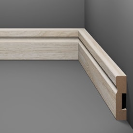 Rodapé de MDF frisado Eucafloor cor 16 50 x 15 x 2400 mm