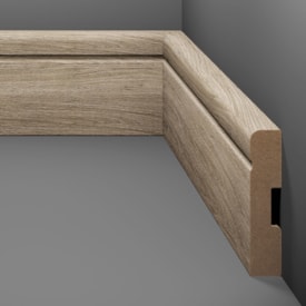 Rodapé de MDF frisado Eucafloor cor 18 70 x 15 x 2400 mm