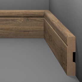 Rodapé de MDF frisado Eucafloor cor 22 70 x 12 x 2400 mm