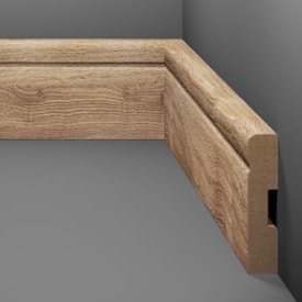Rodapé de MDF frisado Eucafloor cor 9 70 x 15 x 2400 mm