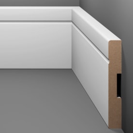 Rodapé de MDF frisado Eucafloor Estilo Branco 100 x 15 x 2400 mm