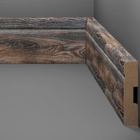 Rodapé de MDF frisado Eucafloor Estilo cor 19 70 x 12 x 2400 mm
