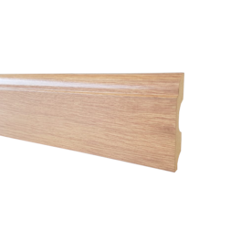 Rodapé de MDF liso Durafloor Clean cor 10 80 x 18 x 2100 mm