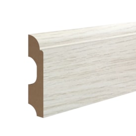 Rodapé de MDF liso Durafloor Clean cor 11 80 x 18 x 2100 mm