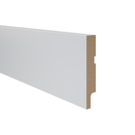 Rodapé de MDF liso Durafloor Essencial E-05 branco polar 100 x 18 x 2100 mm
