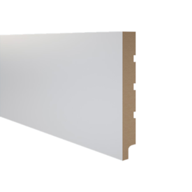 Rodapé de MDF liso Durafloor Essencial E-05 branco polar 200 x 18 x 2100 mm