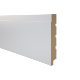 Rodapé de MDF liso Durafloor Essencial E-06 branco polar 200 x 18 x 2100 mm