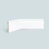 Rodapé de poliestireno EspaçoFloor frisado branco 10cm x 15mm x 2,20m