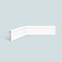 Rodapé de poliestireno EspaçoFloor frisado branco 7cm x 15mm x 2,20m