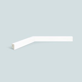 Rodapé de poliestireno EspaçoFloor liso branco 3cm x 15mm x 2,20m