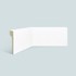 Rodapé de poliestireno EspaçoFloor liso reforma branco 12cm x 20mm x 2,20m