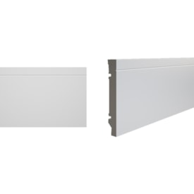 Rodapé de poliestireno frisado Durafloor Maxx M-03 branco 15 cm barra 2,1 m