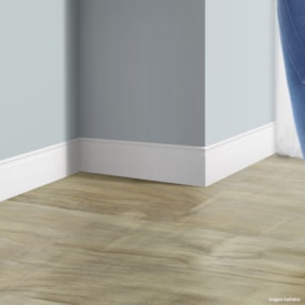 Rodapé de poliestireno frisado EspaçoFloor branco 15 cm barra 2,2 m 2
