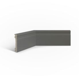 Rodapé de poliestireno frisado EspaçoFloor colors cinza 10 cm barra 2,2 m