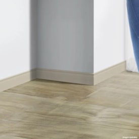 Rodapé de poliestireno frisado EspaçoFloor colors creme 10 cm barra 2,2 m 2