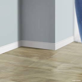 Rodapé de poliestireno frisado EspaçoFloor Slim branco 10 cm barra 2,2 m 2