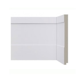 Rodapé de poliestireno frisado Santa Luzia Inova 523 branco 20 cm barra 2,4 m