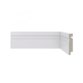 Rodapé de poliestireno frisado Santa Luzia Moderna 456 branco 7 cm barra 2,4 m