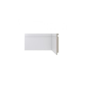 Rodapé de poliestireno frisado Santa Luzia Moderna 480 branco 15 cm barra 2,4 m