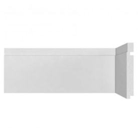 Rodapé de poliestireno frisado Santa Luzia Moderna 502 branco 15 cm barra 2,4 m