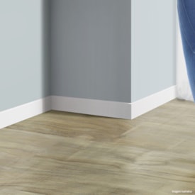 Rodapé de poliestireno liso EspaçoFloor branco 10 cm barra 2,2 m 2