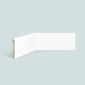 Rodapé de poliestireno liso EspaçoFloor branco 10 cm barra 2,2 m