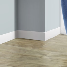 Rodapé de poliestireno liso EspaçoFloor branco 15 cm barra 2,2 m 2