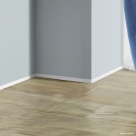 Rodapé de poliestireno liso EspaçoFloor branco 3 cm barra 2,2 m 2