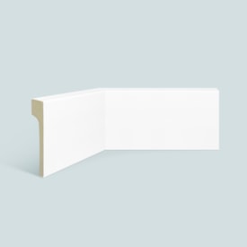 Rodapé de poliestireno liso EspaçoFloor Reforma branco 12 cm barra 2,2 m
