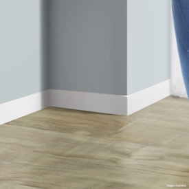 Rodapé de poliestireno liso EspaçoFloor Reforma branco 12 cm barra 2,2 m 2