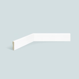Rodapé de poliestireno liso EspaçoFloor Slim branco 5 cm barra 2,2 m
