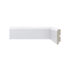 Rodapé de poliestireno liso Santa Luzia Moderna 446 branco 7 cm barra 2,4 m
