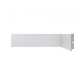 Rodapé de poliestireno liso Santa Luzia Moderna 473 branco 5 cm barra 2,4 m