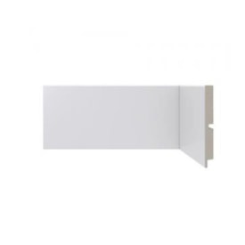 Rodapé de poliestireno liso Santa Luzia Moderna 496 branco 15 cm barra 2,4 m
