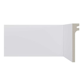 Rodapé de poliestireno liso Santa Luzia Reforma 548 branco 11 cm barra 2,4 m