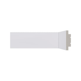 Rodapé de poliestireno liso Santa Luzia Versaled branco 7 cm barra 2,4 m