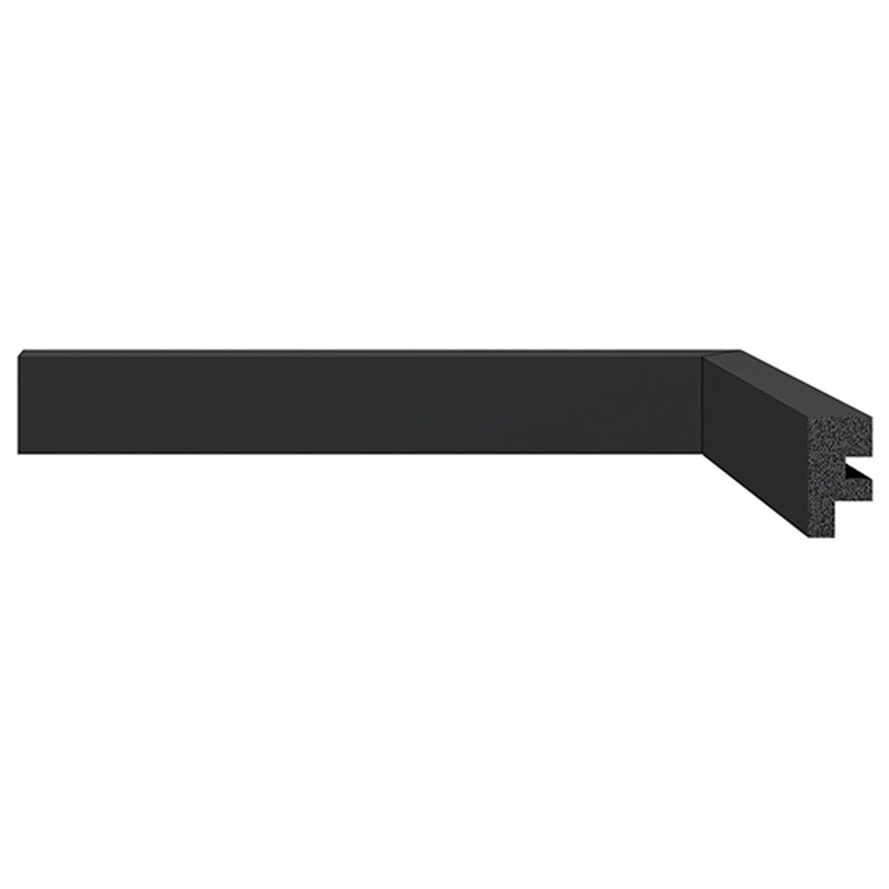 Rodapé de poliestireno Santa Luzia Black 3cm Preto 30mm x 16mm x 2,4m