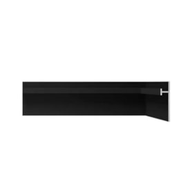 Rodapé invertido Alumínio EspaçoFloor preto 3 cm barra 3 m
