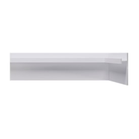 Rodapé invertido Alumínio Santa Luzia Neo branco 3 cm barra 3 m
