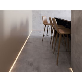 Rodapé invertido Alumínio Santa Luzia Neo preto 3 cm barra 3 m 2