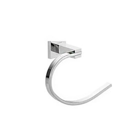 Suporte banheiro toalha de rosto EspaçoKB cromado 20 cm