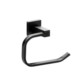 Suporte papel higiênico EspaçoKB preto 17 cm