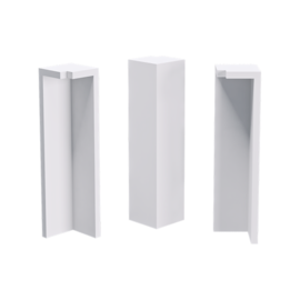 Terminal Santa Luzia Canto Externo Branco 15cm Terminal Santa Luzia Canto Externo Branco 15cm