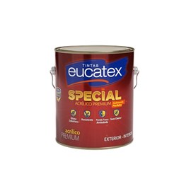 Tinta acrílica p/ alvenaria interna e externa Eucatex Special branca 3,6L