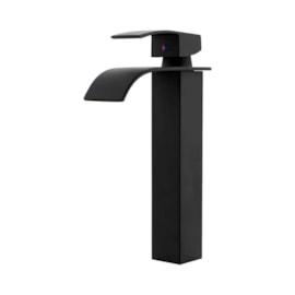 Torneira Banheiro bica alta EspaçoKB Ke-7124-B monocomando preto